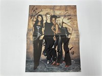 Autograph COA Spice Girls Folded Poster