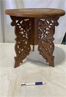 Vintage Folding Wood Table/Plant Stand