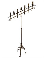 French Iron Standing Ecclesiastic Candelabra