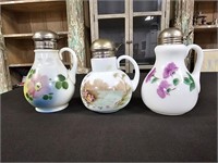 3 Antique Syrup Pitchers