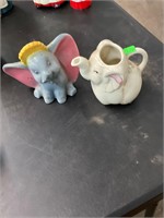 Vintage Elephant Bank and Pitcher