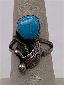 STERLING SILVER & STONE RING
