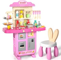 Kids Play Kitchen Playset for Toddlers Girls,