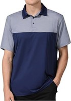 LARGE ROYAL BLUE Quick Dry Golf Shirt
