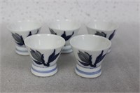 Lot of 5 Saki Cups