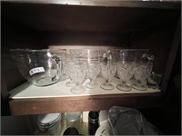 THREE LARGE GLASS MEASURING BOWLS