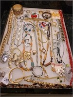 Tray Lot Costume Jewelry