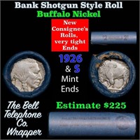 Buffalo Nickel Shotgun Roll in Old Bank Style 'Bel