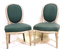 PAIR OF 19th CENTURY FRENCH OVAL BACK SIDE CHAIRS