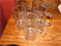 5 Glass Beer Mugs