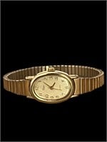 Vintage Gold Tone Oval Womens Timex Watch