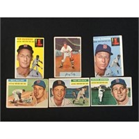 6 1950's Boston Red Sox Cards