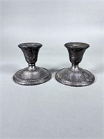 Rogers Sterling Silver Candle Stick Holders