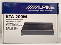 Alpine Model KTA-200M Mono Power Amplifier 
200W