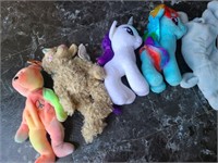Lot of 7 Beenie Babies and Plushes-My little pony