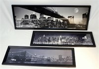3 Large Framed Photos of New York City