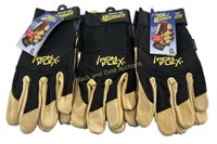 (3) New Ironflex Ultimate Pig Skin Work Gloves