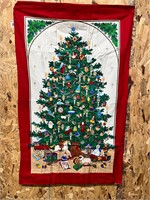 Vtg. Christmas Table Scarf/Wall Hanging 54"x34"