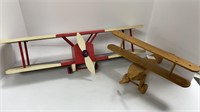 (2) wooden airplanes