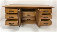 Small tabletop wood jewelry cabinet (18x7.5)