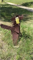 Metal yard art ninja