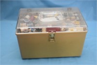 SEWING BOX W/ CONTENTS