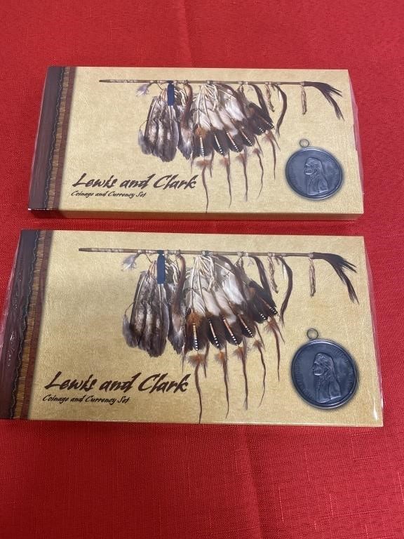 2 Unopened Lewis & Clark Coinage and Currency Set