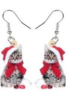 Christmas Cat Earrings * SEE INHOUSEPHOTOS FOR