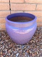 Painted Purple Pottery Planter