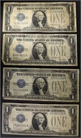 4-1928 SILVER CERTIFICATES  “FUNNY BACK NOTES” NIC