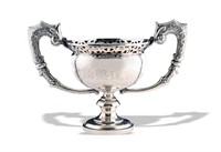 Chinese Export Silver Bowl with Handles, 19th C#