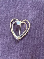 Vintage heart brooch