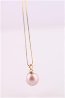 14kt Yellow Gold Lavender Pearl Necklace