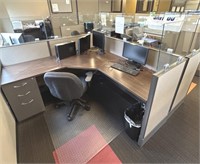 BANK OF 5 CUBICLE WORK STATIONS