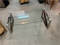 Metal & Glass Contemporary Coffee Table