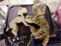 EARLY DOLLS OF DOG & TIGER