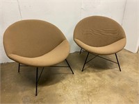 2 Vintage Large Modern Chairs
