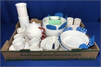 20+ VARIOUS WHITE SERVING ITEMS