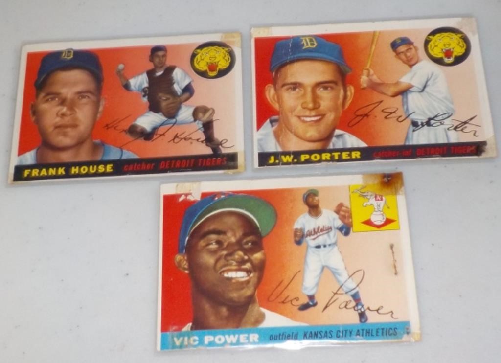 Lot of 3 1955 Topps Baseball cards