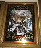 Coors beer sign-Mountain Lion