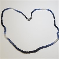$2250 10K  Sapphire 17"(10.95ct) Necklace