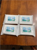 4 packs antibacterial hand wipes sealed exp 9/22