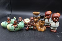 Jim Crowe era African Characture S & P Shakers