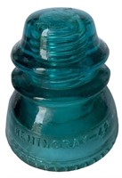 Vintage Hemingray -42 Blue Glass Insulator