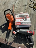 Heat Gun and Hedge Trimmers