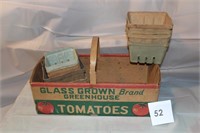 VINTAGE PRODUCE CARRIER WITH CONTENTS