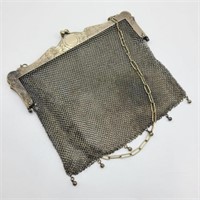 Antique German Silver Chainmail Clutch
