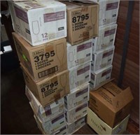 25 BOXES OF DIFFERENT WINE GLASSES