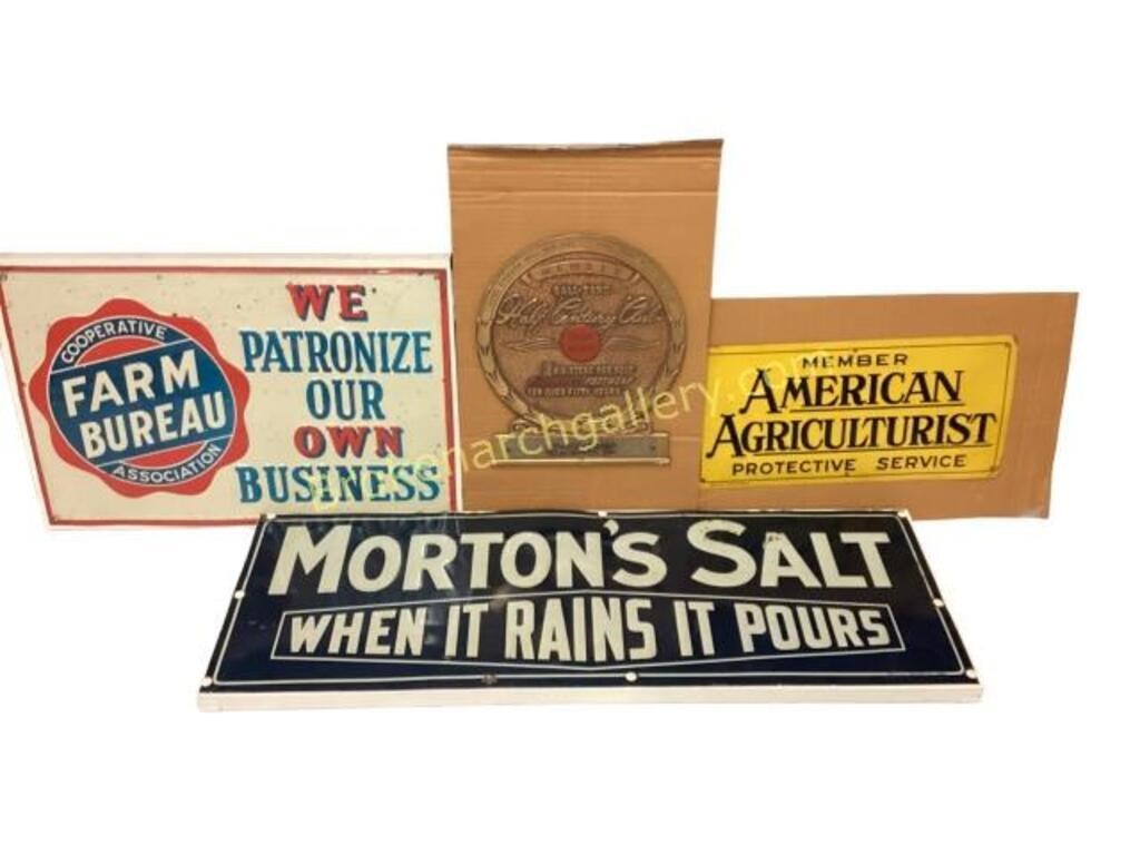 4 Vintage Advertising Signs