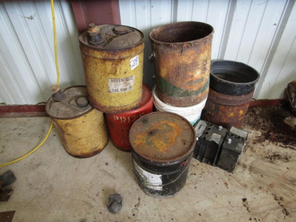 5- 5 GAL OIL & GREASE BUCKETS